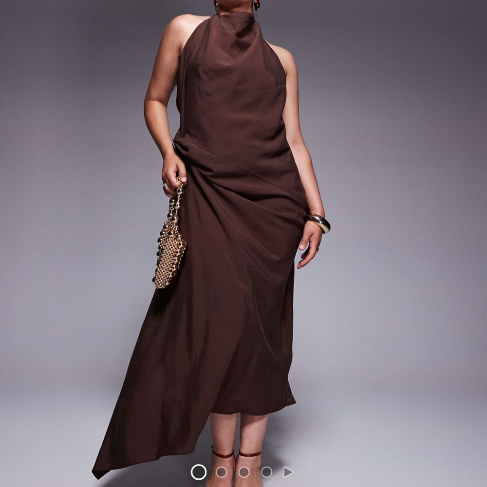 ASOS Dark Brown Asymmetrical Dress